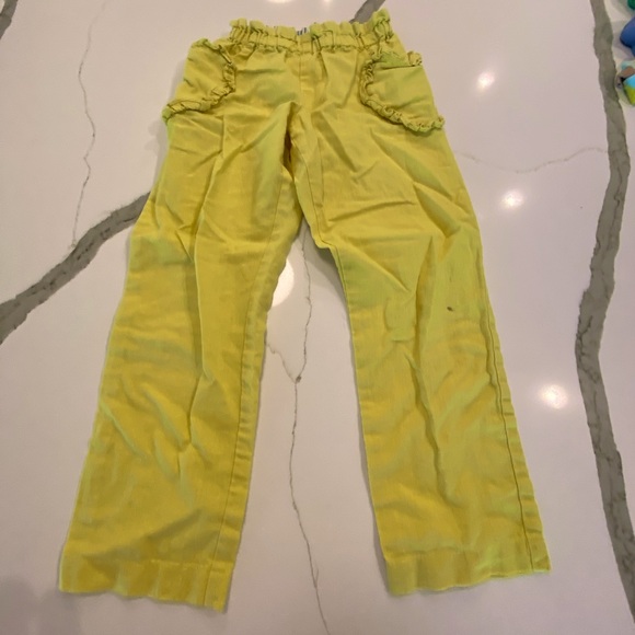 Mini Boden pull on elastic waist heart pocket linen pants - Picture 1 of 3